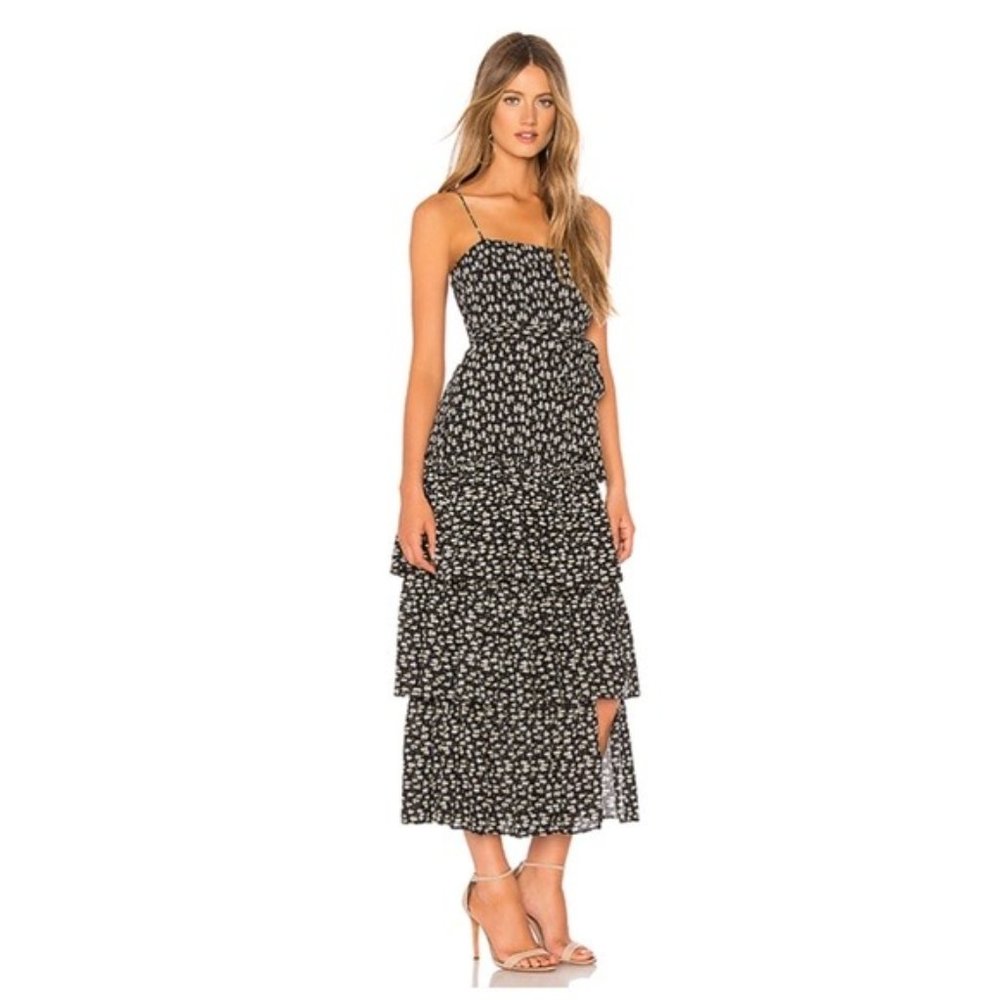 LIKELY Harlow Floral Sorel Dress blk/Wht Sz 0